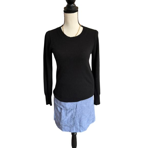 J.Crew 100% Cashmere Crewneck Sweater Black Women’s XS - Picture 1 of 5